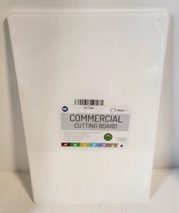 Tabla de cortar NSF Thirteen Chefs grado comercial 18 X 12 X 0,5" blanca texturizada - Imagen 1 de 4