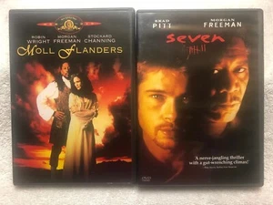 2 Morgan Freeman DVD’s- Moll Flanders- Robin Wright, Stockard & Seven- Brad Pitt - Picture 1 of 4