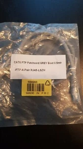 Câble cat 6 Avec connecteur / , F/UTP, gaine LSZH Gris, 500mm - Foto 1 di 2