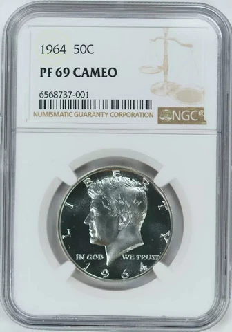 1964-P 50C Kennedy Half Dollar NGC Proof PF 69 CAM Low Pop R-3 Highest Grades Cover