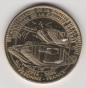 A 2006 TOKEN MEDAILLE ARTHUS-BERTRAND -- 80 200 N°2 PERONNE SOMME CHARS BLINDES  - Picture 1 of 2