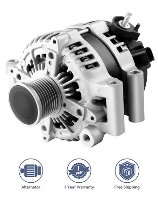 Alternator For BMW 135i E88/E82 2008-2010 L6 3.0L 11302  335i E90/E91/E92 07-10 - Image 1 of 4