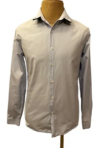 SANDRO Paris Herren Langarm Oberhemd Luxus Blau Größe 40 - Bild 1 von 11