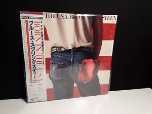 BRUCE SPRINGSTEEN"Born In The USA"Lp Japan-Obi NM-Vinyl Japanese Run Tunnel From - Picture 1 of 13