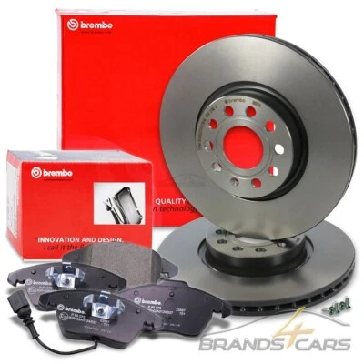 BREMBO BREMSSCHEIBEN +BELÄGE VORNE FÜR AUDI A3 8P SEAT SKODA VW GOLF 6 PASSAT B6 - Bild 1 von 4
