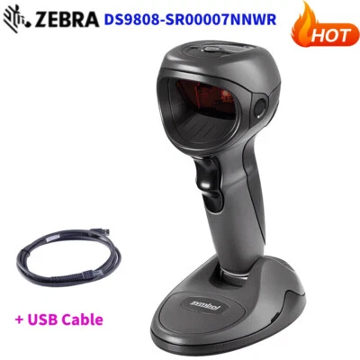 Zebra Motorola Symbol DS9808-SR00007NNWR 2D Barcode Scanner Reader w/ USB Cable - Image 1 of 4