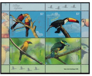 (2015-6).Fauna: Tucans & Birds.  2 Mini sheets. MNH. Excellent condition.   - Picture 1 of 2
