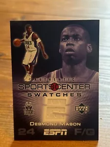 Tarjeta de parche de camiseta 2005 Upper Deck ESPN SportsCenter Swatch Desmond Mason #SCS-DM - Imagen 1 de 6