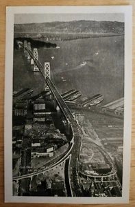 San Francisco CA-California, Oakland Bay Bridge, Antik, Vintage Postkarte - Bild 1 von 2