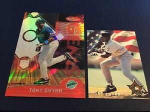 2000 TOPPS FINEST TONY GWYNN GEMS JUMBO  REFRACTOR #17  & Bonus Gwynn Card
