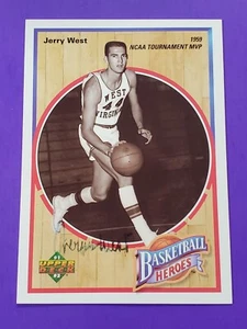 JERRY WEST 1991-92 AUTOGRAPHED UPPER DECK BOX BOTTOM #1 TRADING CARD 5X7 - Picture 1 of 10
