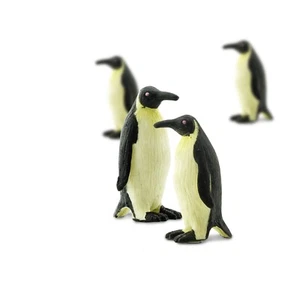 SAFARI LTD EMPEROR PENGUINS SET OF 25 GOOD LUCK MINIS! #340422! TINY 1" LONG! - Picture 1 of 2