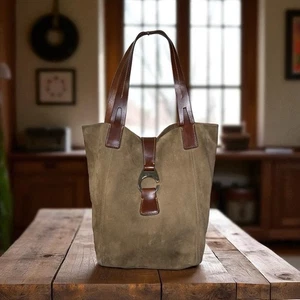 Bolso de Mano Dooney And Bourke Derby Gamuza Cepillada East West Shopper Marrón Tostado Cartera - Imagen 1 de 16