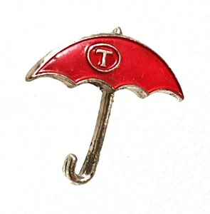Vintage Travelers Insurance Company Lapel Pin Red Umbrella T Logo AA14 - Picture 1 of 4