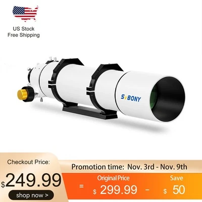 SVBONY SV48P 102mm f/6.5 Refractor Telescope 2.5inch RAP Double Speed Focuser - Image 1 of 4