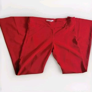 Pantalone vintage La Belle donna 9 rosso svasato retrò anni 70, 90, disco classico 56110 M - Foto 1 di 24