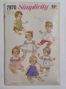 M 15" 17" Doll Dress Pants Clothing Wardrobe Simplicity 7070 Sewing Pattern VTG - Picture 1 of 12