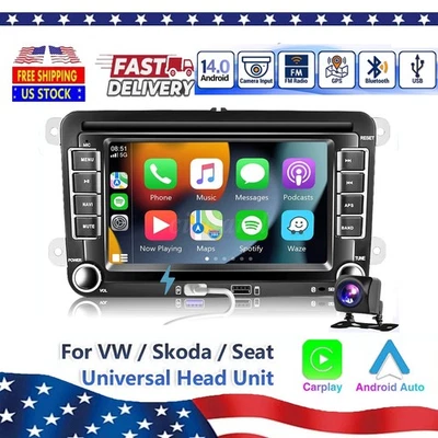 7" Car Stereo Radio GPS Apple Carplay Android 14 For VW Volkswagen Jetta Passat - Image 1 of 4