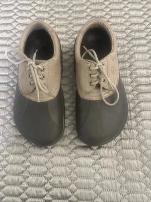 Crocs Axle All Terrain Leather Duck Islander Boat Shoes Brown M 5, W 7 - Image 1 of 4