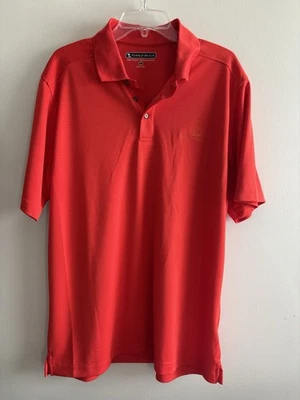 Pebble Beach Vibrant Orange Polo Shirt sz L Golf - Image 1 of 4