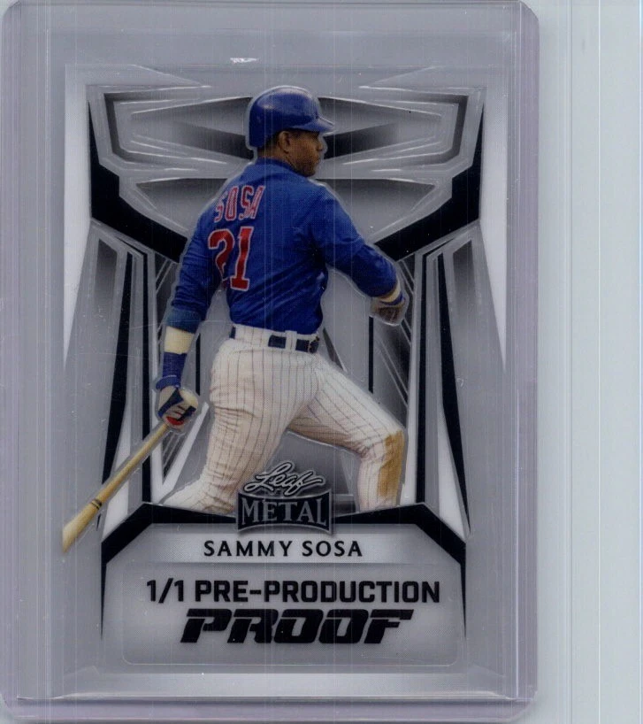 Sammy Sosa 2024 Leaf Baseball 1/1 Pre Production Proof - Image 1 of 1