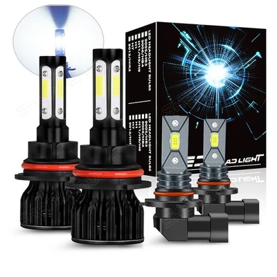 4X LED Headlight Bulbs Hi/Lo + Fog Light 6000K For 2001-2007 Dodge Grand Caravan - Image 1 of 4