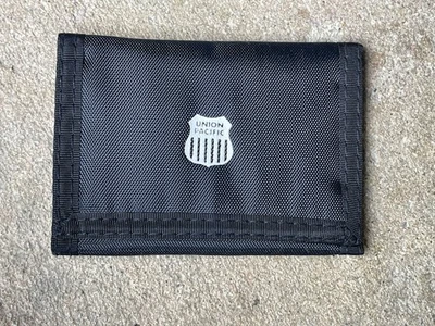 复古 UNION PACIFIC VELCR0 三折钱包员工奖全新未使用黑色 — 第 1/4 张图片