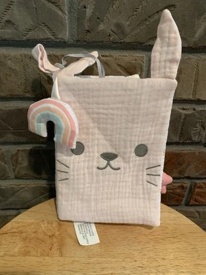 Álbum de fotos de bebé de peluche Cloud Island Pink Bunny 7"x5" 6 ranuras para fotos Foto 1 de 4