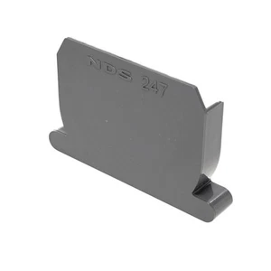 247 Spee-D Channel Drain End Cap, End Drain Cap for Spee-D Channel Drain, Gray - Picture 1 of 5
