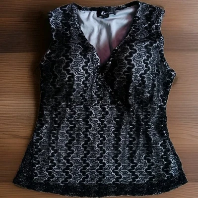 Top Babydoll De Colección Años 90 Y2K Talla L Metálico Floral Oscuro Hada Grunge Capricho EE. UU. Foto 1 de 4