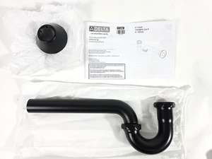 Delta DT031141 P-Trap - Negro Mate NUEVO en Caja - Imagen 1 de 3