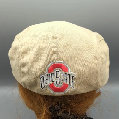 Boné de golfe Ohio State Linkswalker vintage plano cabbie jornaleiro cáqui tamanho G - Imagem 1 de 4