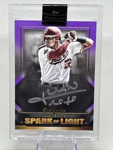 2021 Topps Luminaries Spark of Light Autograph Juan Soto Purple /3 Nationals NM+ - Picture 1 of 3
