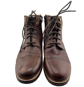 Crevo Mens Lackland Leather Boots 10.5 Brown - Picture 1 of 10