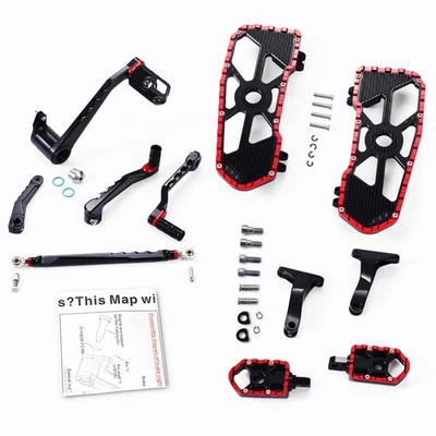 Red MX PB Racing Floorboards For Harley Touring Road King St glide Ultra 2014+ - Image 1 of 4