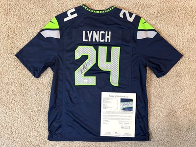 Marshawn Lynch Nike Game Jersey w/ JSA LOA Seattle Seahawks Blue - Image 1 of 4