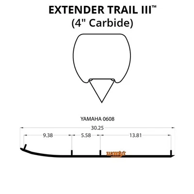 Woodys Extender Trail III Flat-Top Carbide Runners - EYV3-0608 - Image 1 of 2