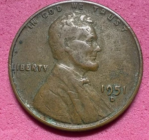 1951-D Wheat Penny Error Die Breaks Obv And Rev #C03 - Picture 1 of 6