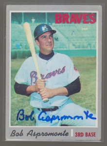 Topps Bob Aspromonte 1970 autografiado - Bravos - Imagen 1 de 1
