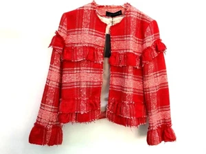Chaqueta corta deshilachada Zara roja Ref 2235 625 PVP 79,99 € - Imagen 1 de 5