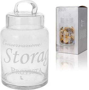 Glass Storage Jar with Glass Lid Cookies Biscuits Sweets Pasta Jar Container - Picture 1 of 1