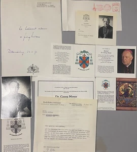 GEORG MOSER († 1988) Weihbischof in Rottenburg-Stuttgart signed Konvolut - Bild 1 von 1
