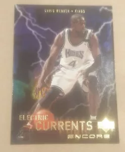 1999-00 UD Encore Electric Currents tarjeta de inserción Chris Webber - Sacramento Kings - Imagen 1 de 1