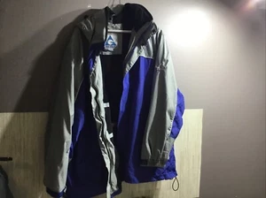 GERRY Gray /Blue Detachable Hooded Jacket MEN Size XL Zip Pockets Rn15101 - Picture 1 of 4
