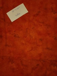 Orange with Swirls Cotton Fabric Pre-cut 30" - Picture 1 of 1