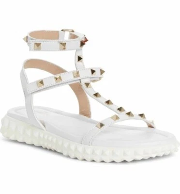 $750 Valentino Garavani Gladiador Rockstud Sandalias Azul Marino Plataforma Talla 41 10 11 Foto 1 de 4