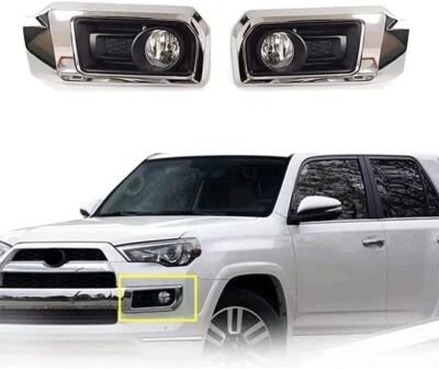 For 2014-2020 Toyota 4Runner Limited Nightshade Chrome Fog Lights Left+Right Set Foto 1 de 4