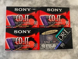 Cuatro nuevos casetes ~ 3 SONY CD-IT 90 min / 1 FUJI DR-I 90 min - Imagen 1 de 4