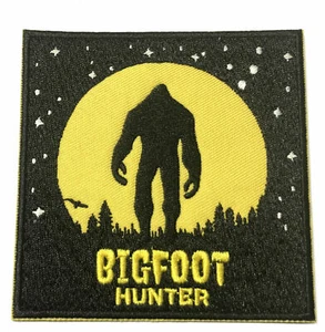 Bigfoot Hunter Patch Embroidered Iron-On Applique X-Files Cryptid Legend Myth - Picture 1 of 12