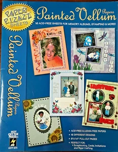 Bemalte Pergamentpapiere - Papier Pizazz Blätter - NEU & NLA! - Bild 1 von 1